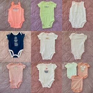 3 month carters girl onesie bundle